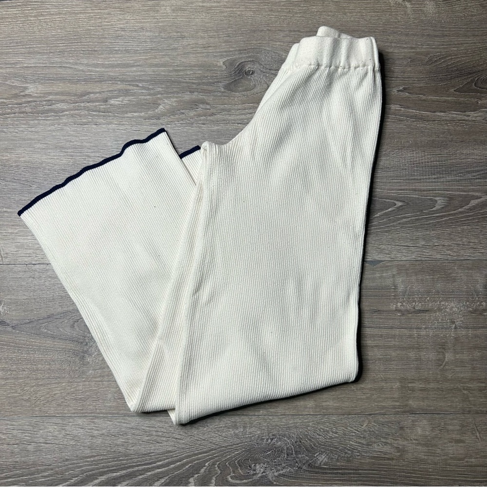 Edikted Women's S Wynter Knit Pants Grey Wide Leg